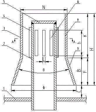 Flow baffling type demister