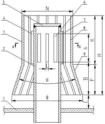 Flow baffling type demister