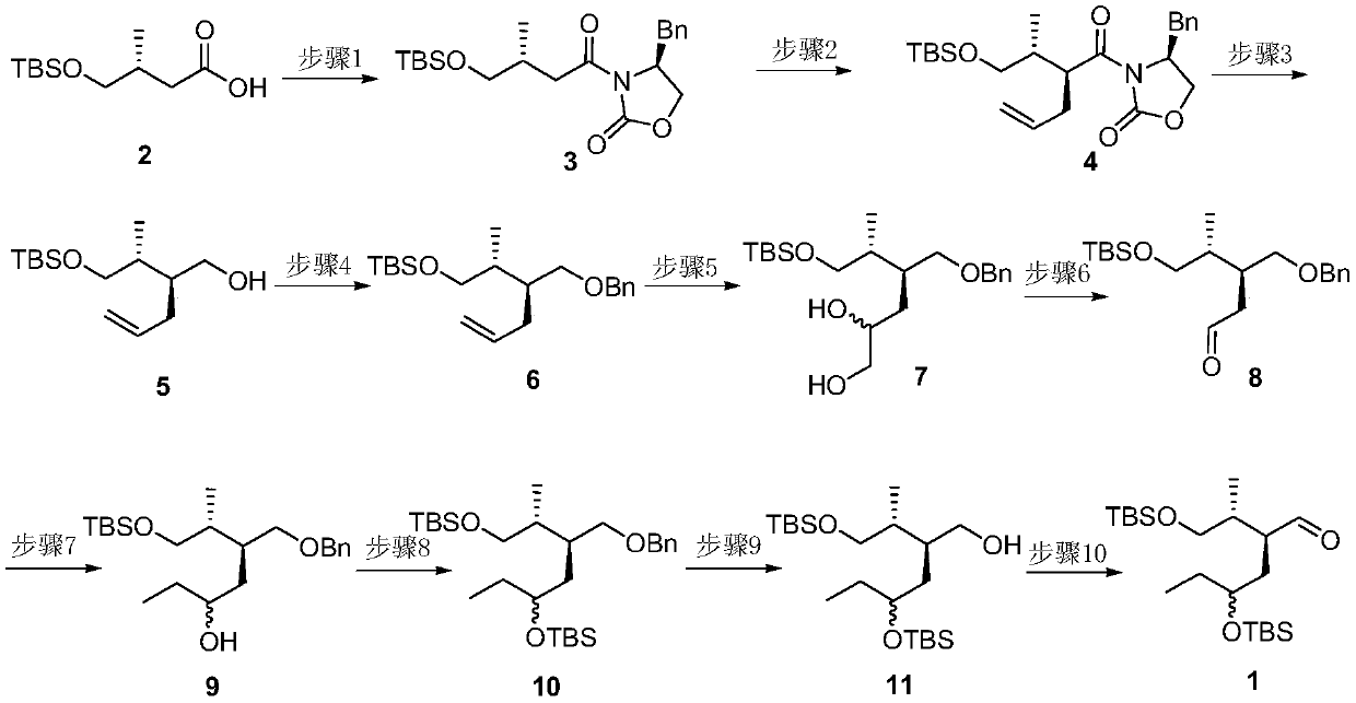 A method for preparing a key chiral fragment of artemisinic acid