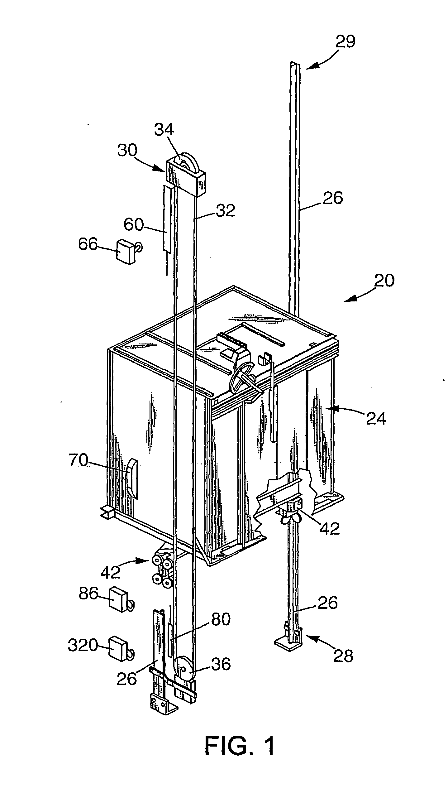 Elevator having a shallow pit and/or a low overhead