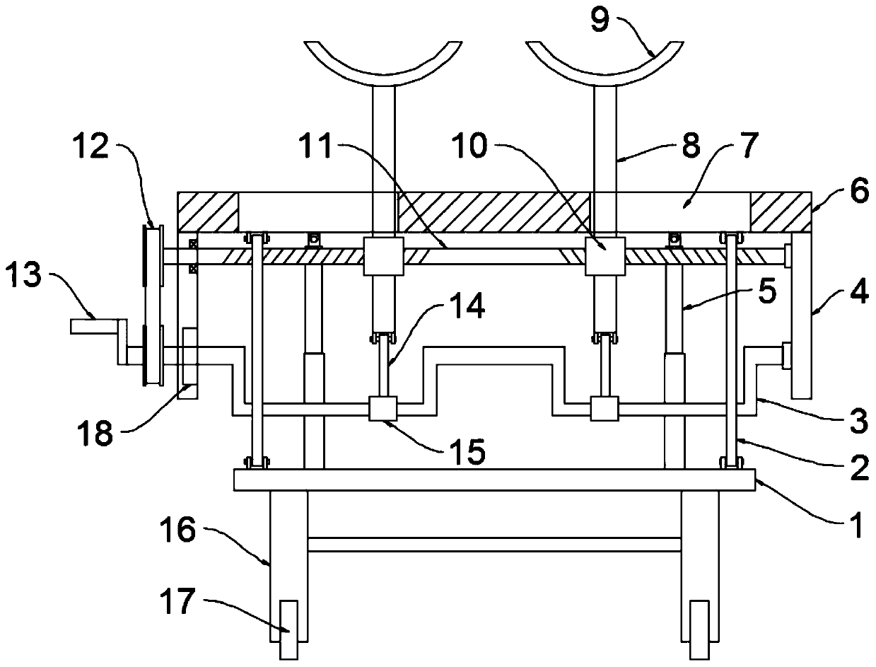 Multifunctional examination bed for gynecology