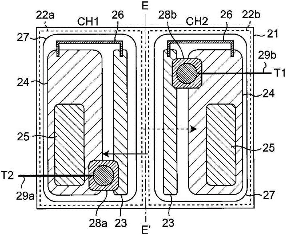 Optical coupling bidirectional thyristor element