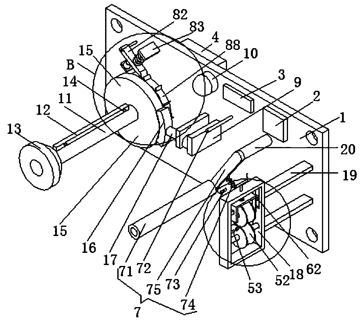 Mechanical automatic stop device of wire coil machine