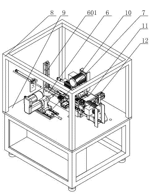 Full-automatic slotting and drilling device