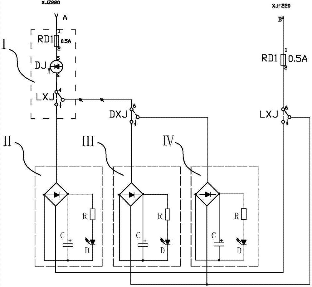 Signal lighting circuit of railway train operation sand table LED model