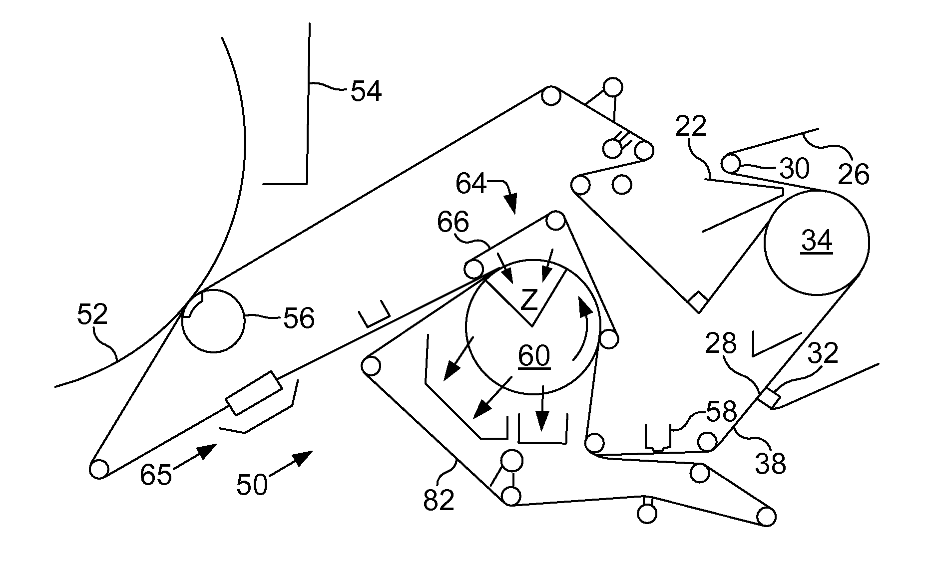 Method of dewatering a fibrous web with a press belt