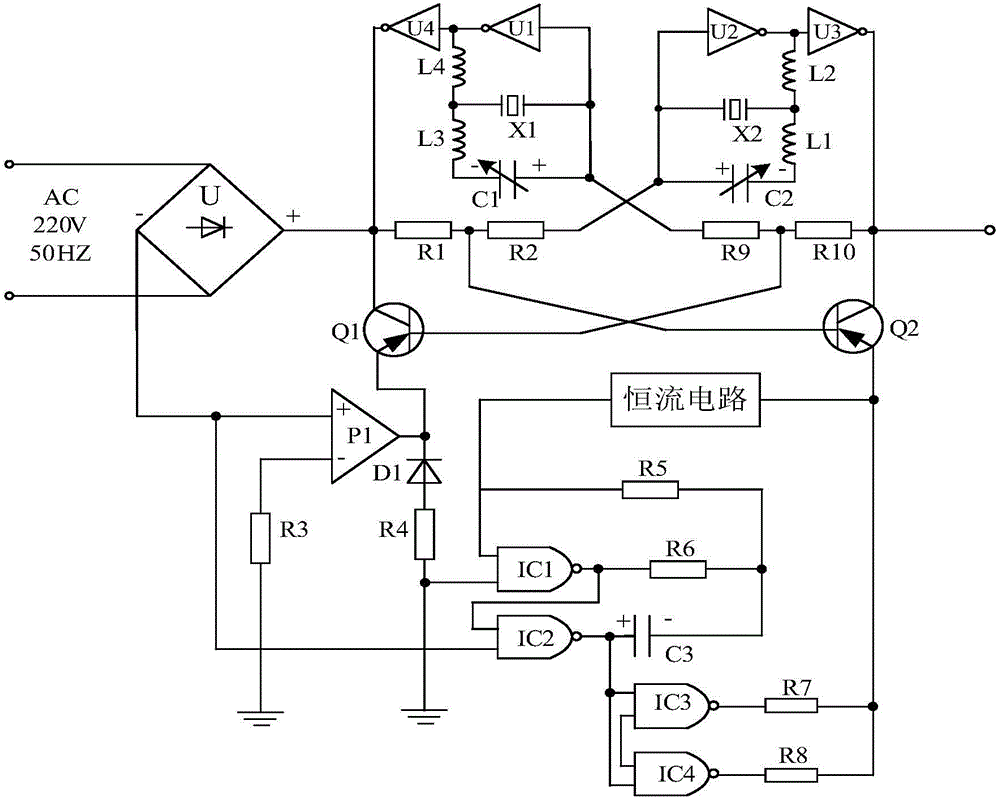 Constant current double buffer trigger-type driving power supply for power system fault detecting device