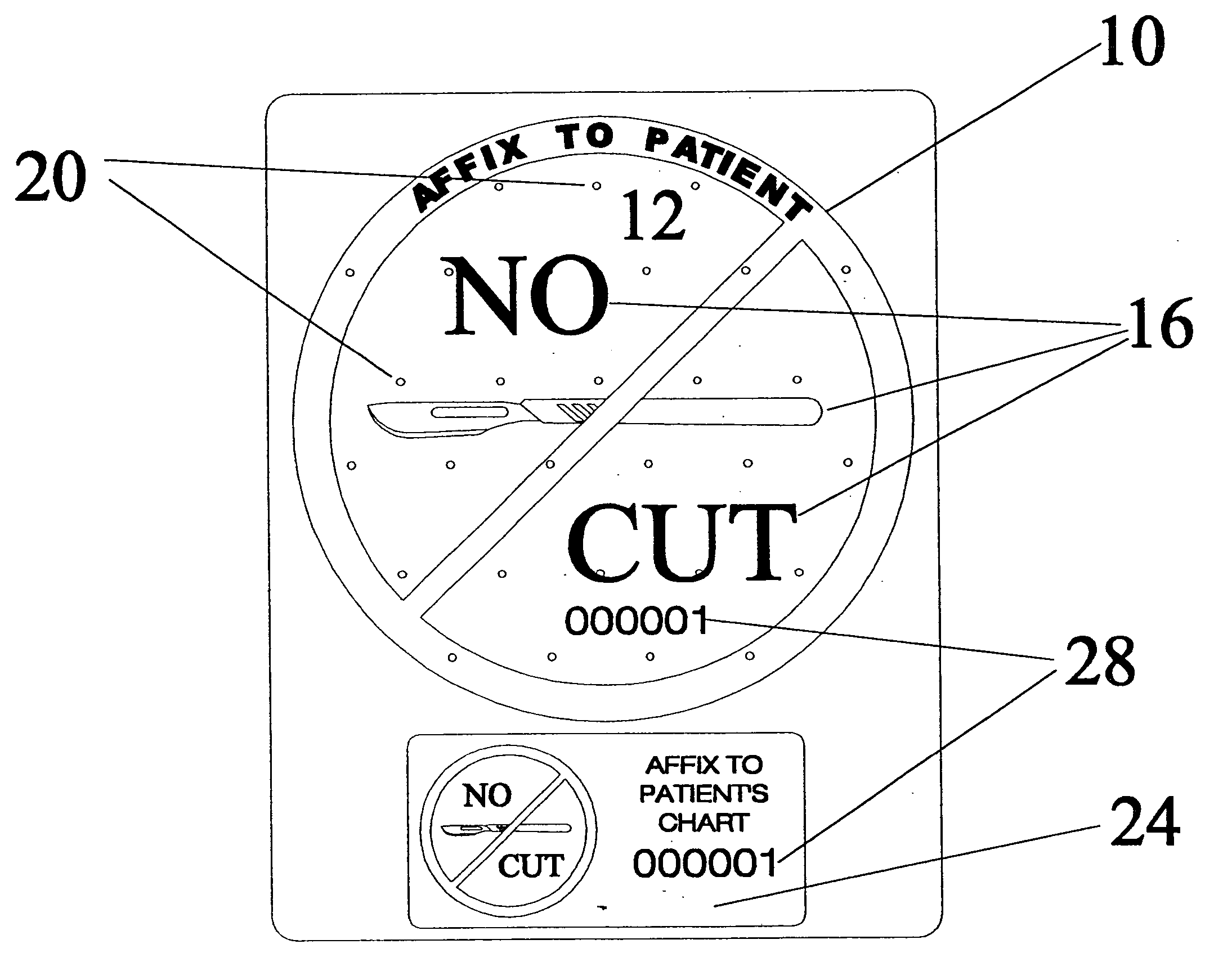 Pre-surgical safety, warning notification and/or safety device