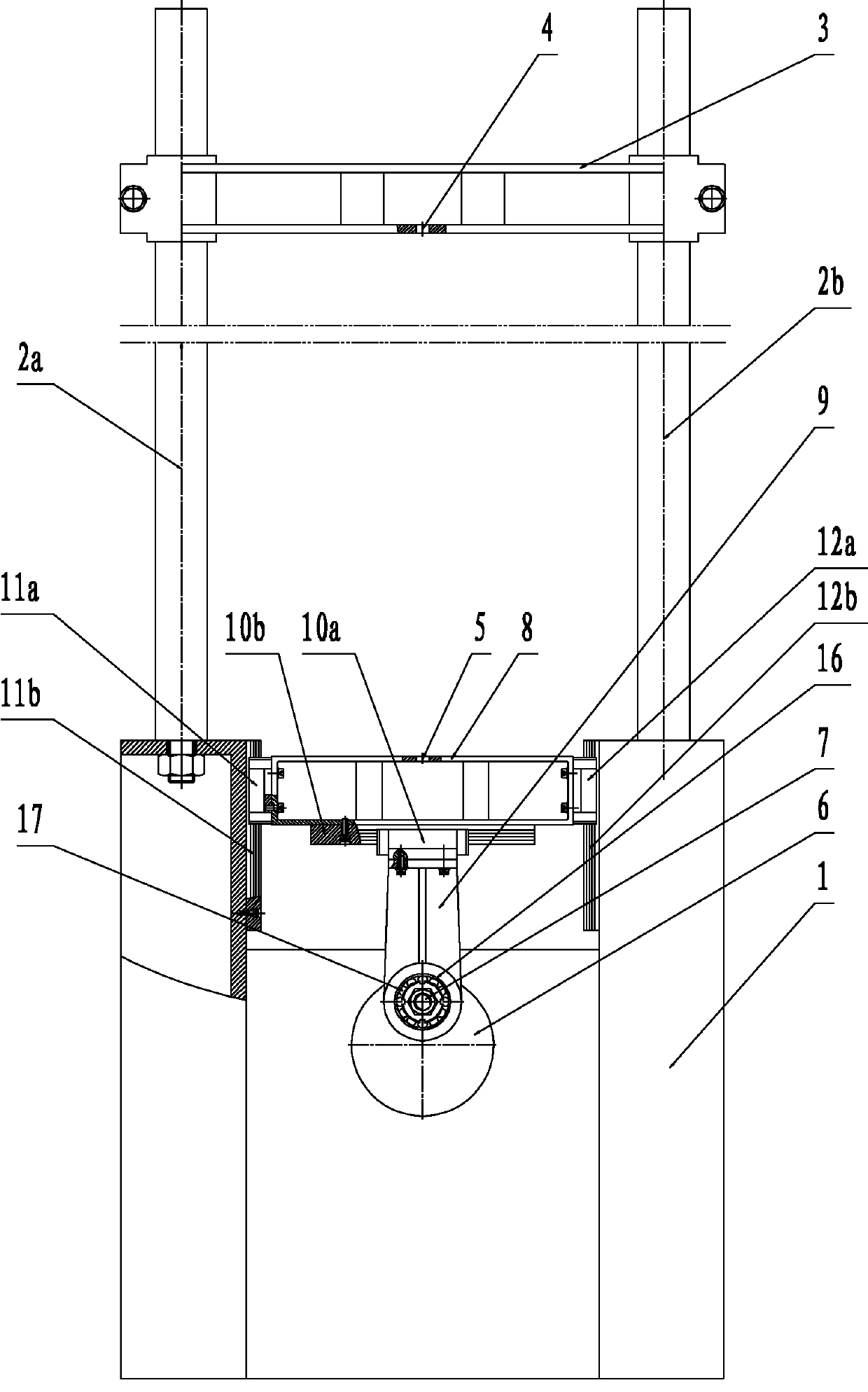 Vehicle shock absorber test-bed by adopting sine transmission device