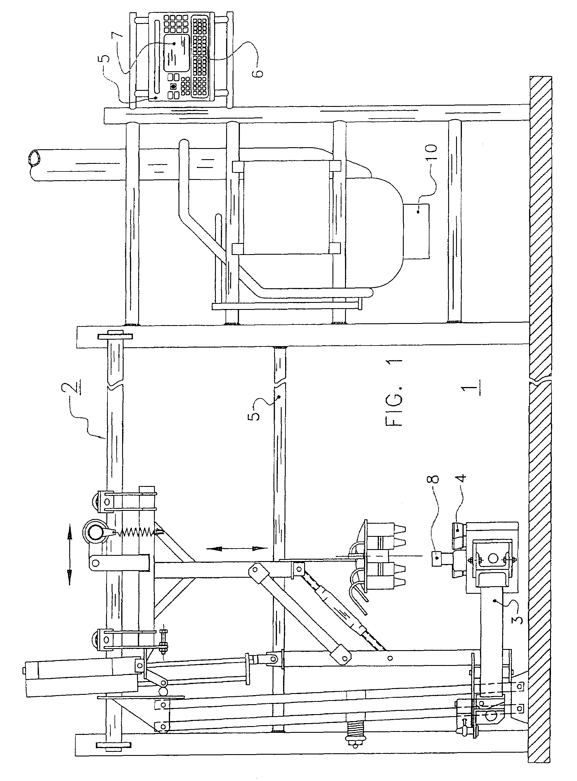 Device and method for determining teat positions