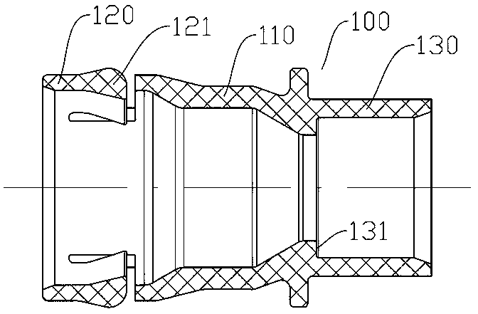 Laser welding type quick-plug connector