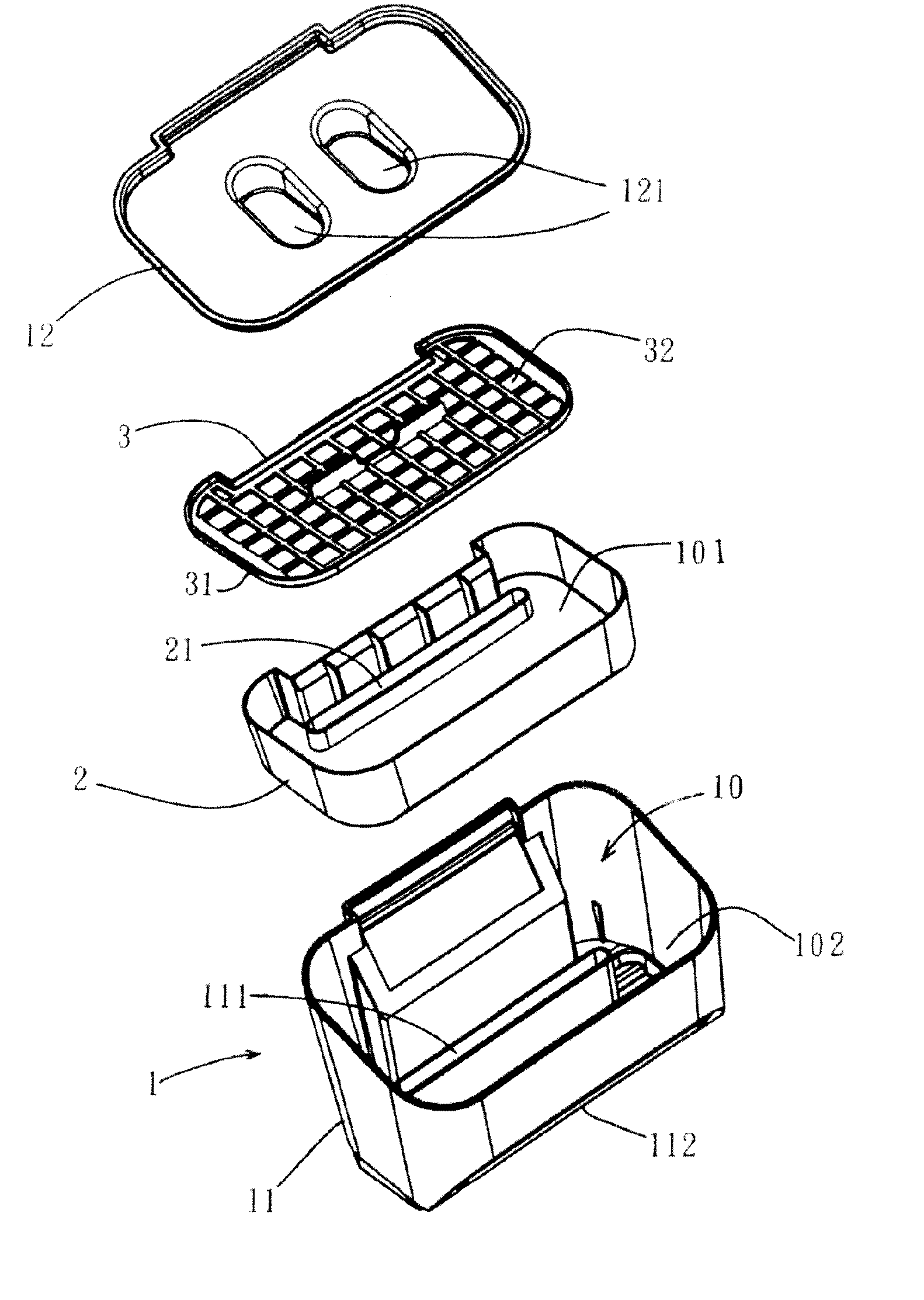 Dust collector for autonomous floor-cleaning device