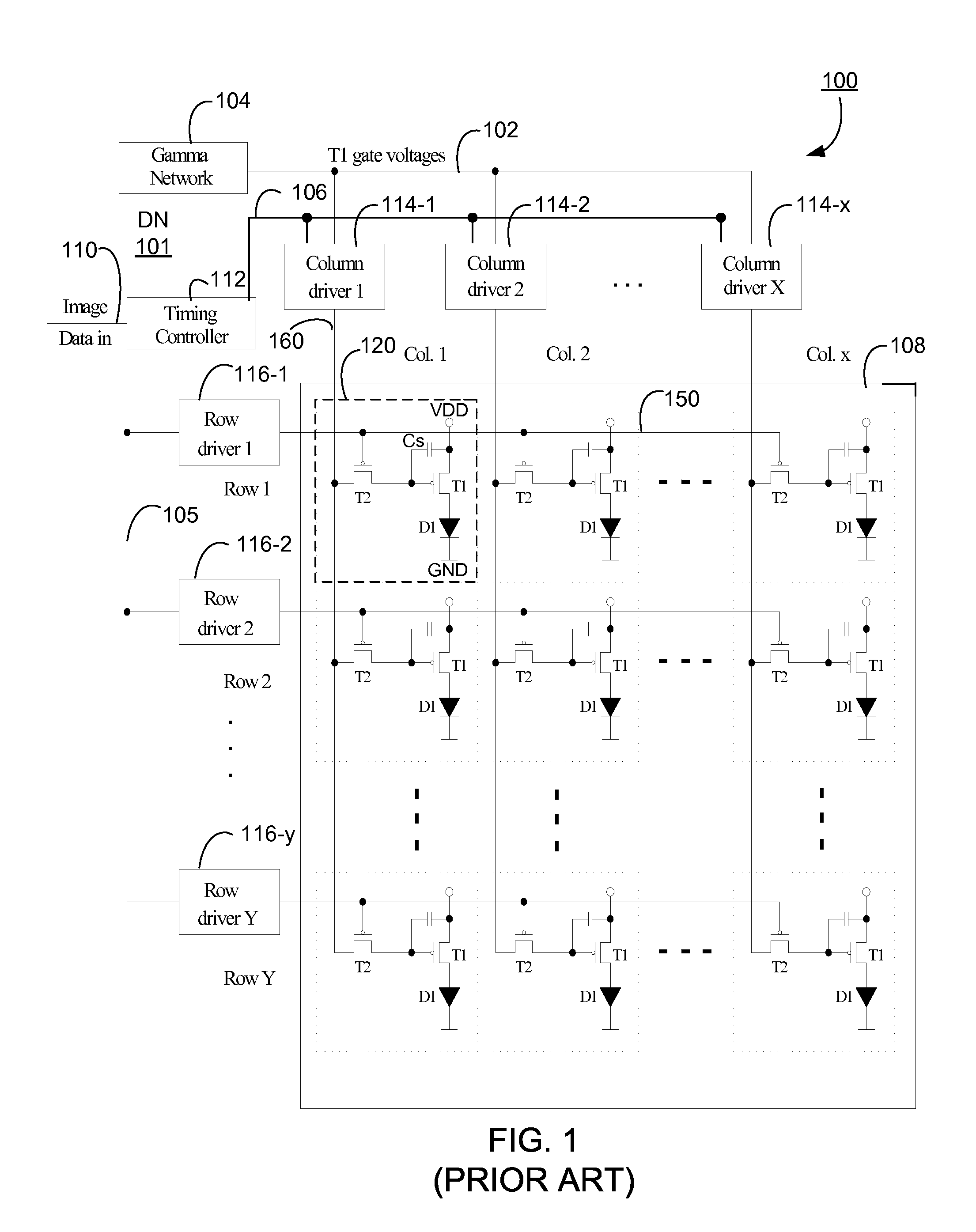 Emission control in aged active matrix OLED display using voltage ratio or current ratio with temperature compensation