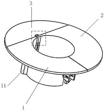 Suspended mold which is applied to slab and is reserved with holes