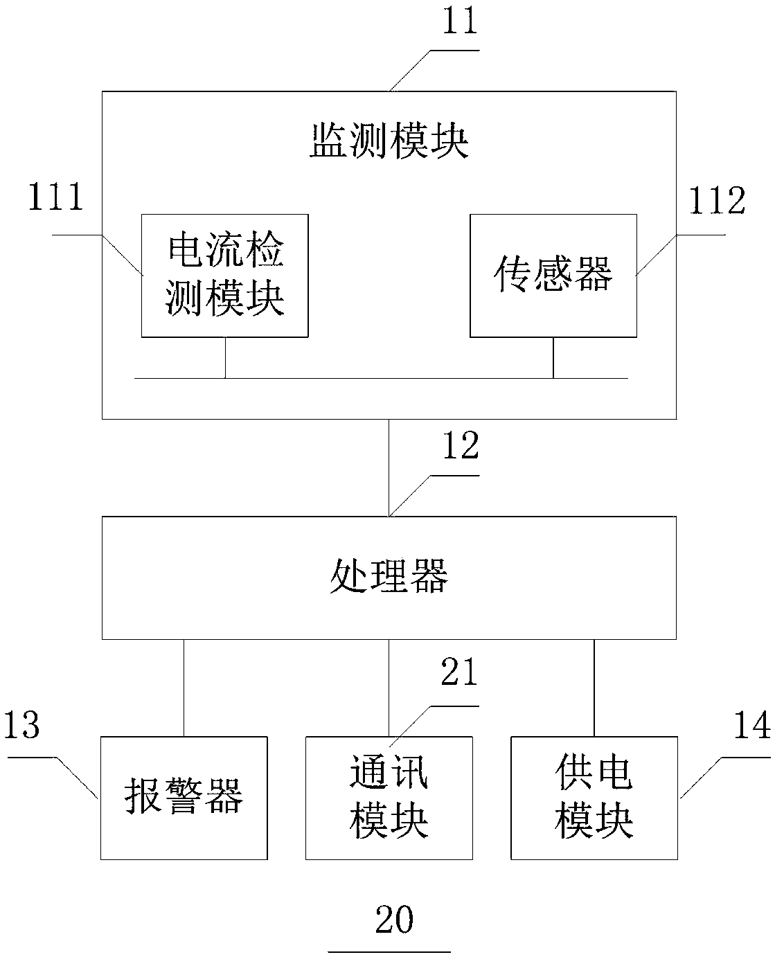 Power cable anti-theft alarm device and system