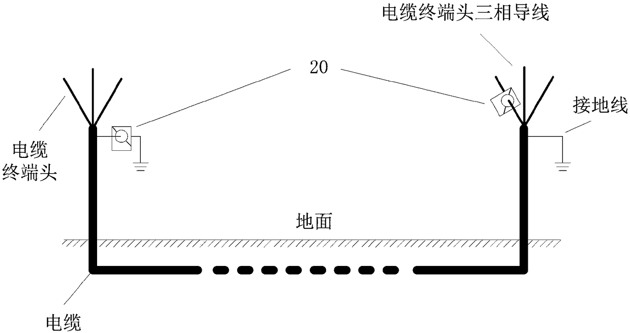 Power cable anti-theft alarm device and system