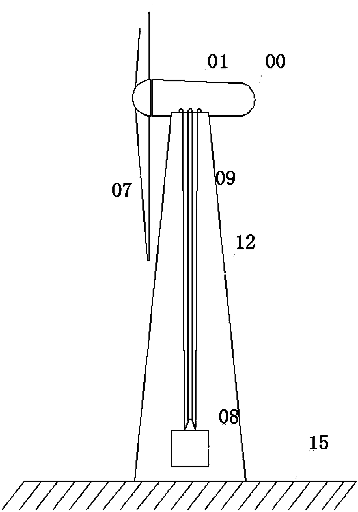 Fan power generation system with function of storing gravitational potential energy and control method thereof