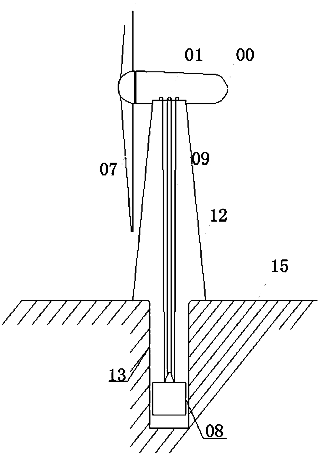 Fan power generation system with function of storing gravitational potential energy and control method thereof