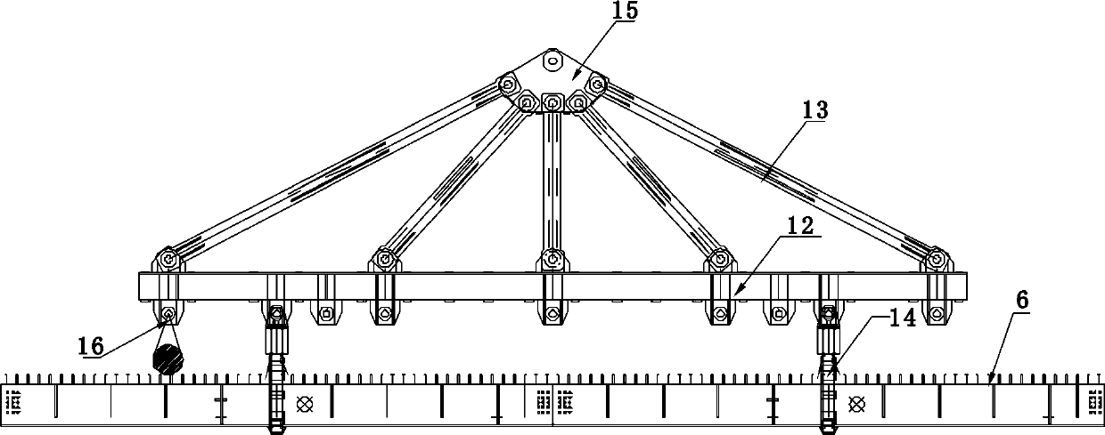 Suspension hardware suitable for suspension bridge steel structured bridge decking and operation method