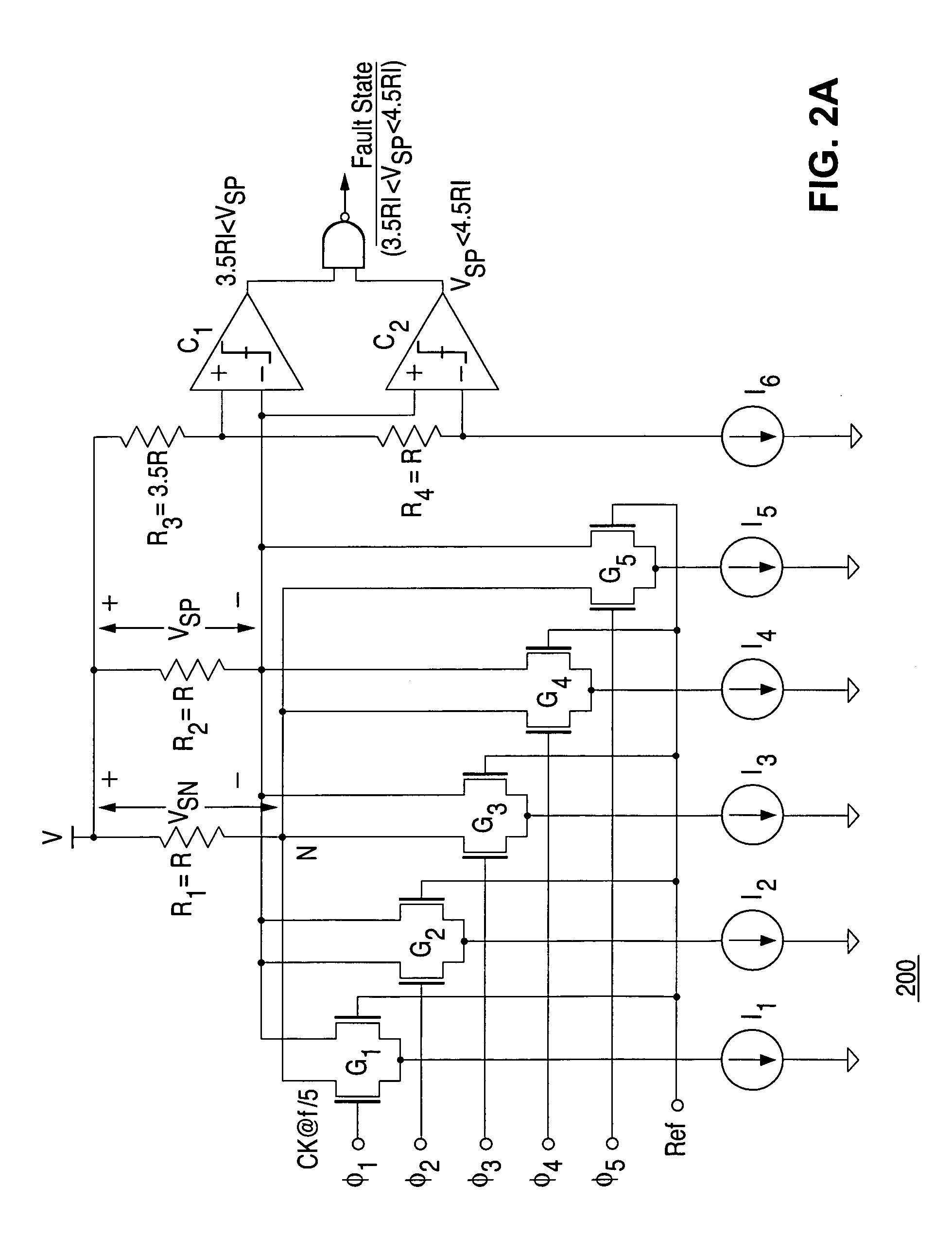 Fault state detection mechanism for a ring-counter-based frequency divider-by-N that generates non-overlapping N-phases of divide-by-N clocks with 1/N duty ratio