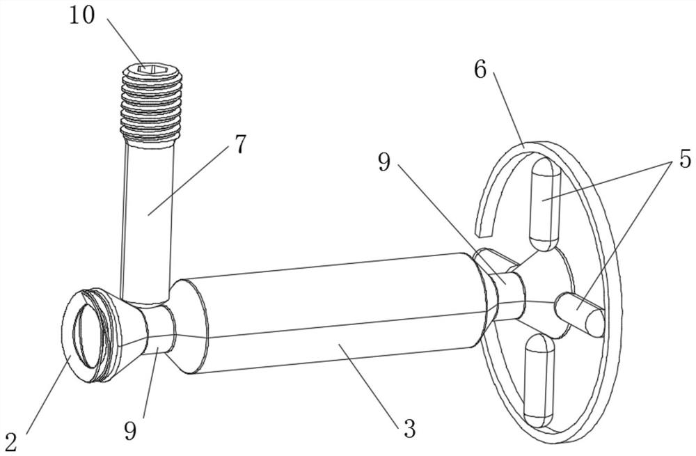 Sliding end universal joint rod part push rod structure