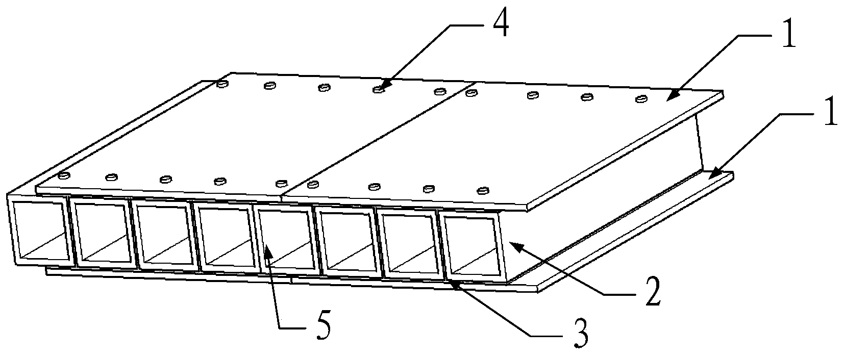 Interlayer structure adopting composite material as core and steel plate as cover skin