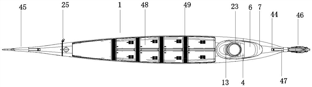 A dragon boat suitable for racing