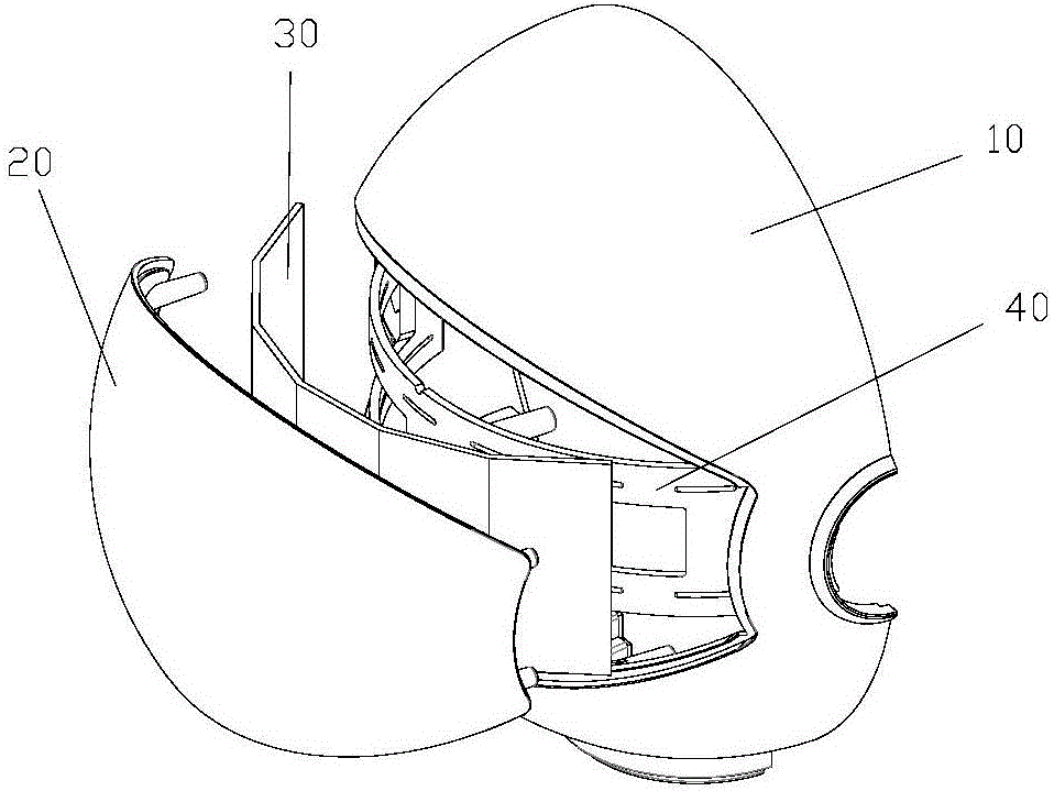 Robot and head component of robot