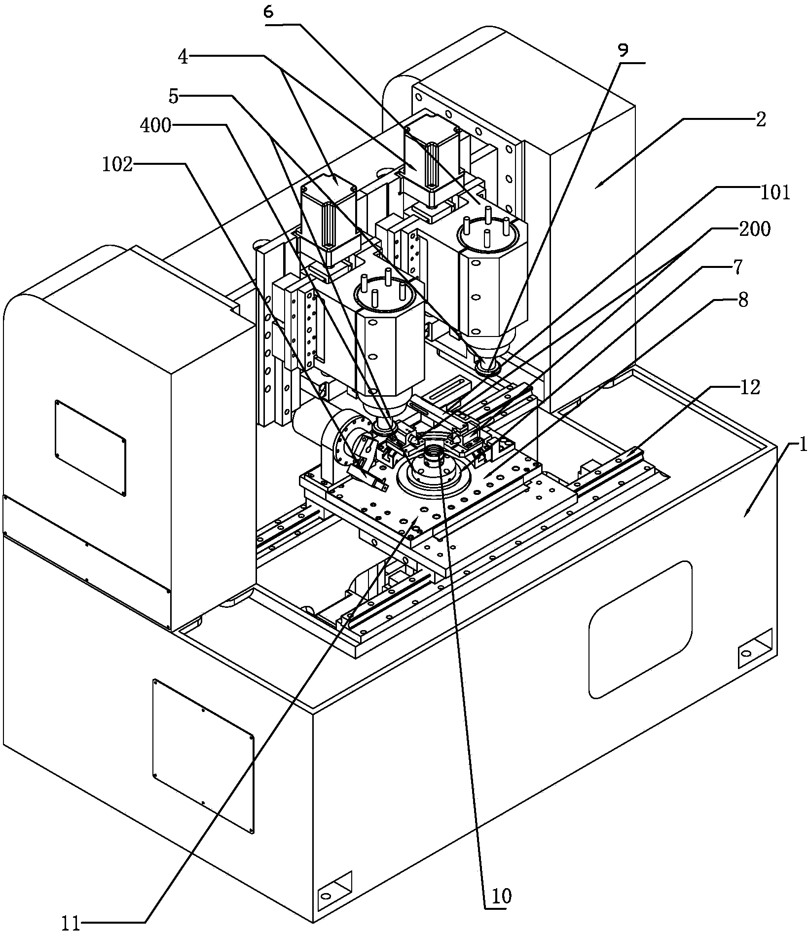 Universal grinding machine special for nuclear power bearing inner race machining