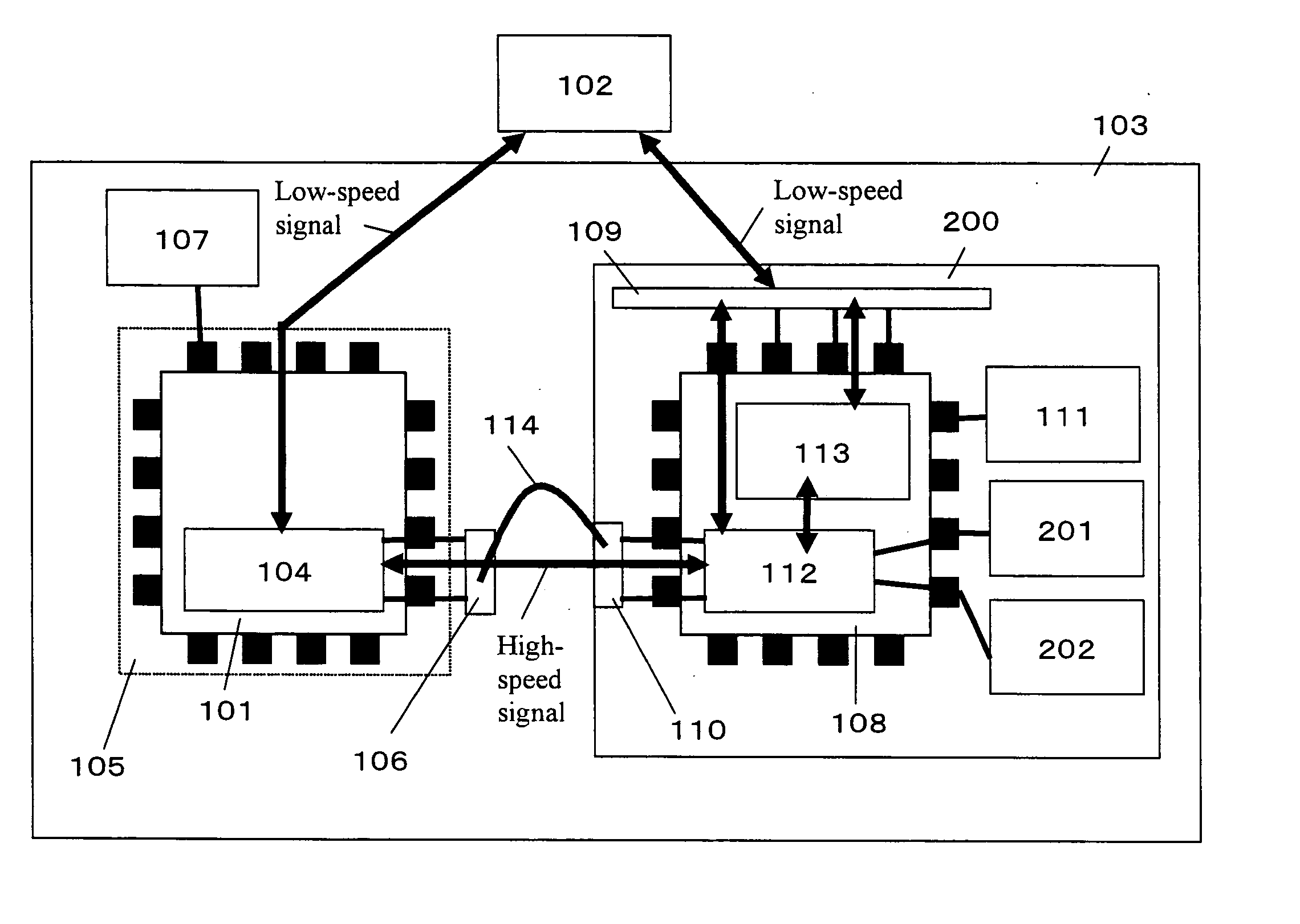 High-speed interface circuit test module, module under high-speed interface circuit test, and high-speed interface circuit test method