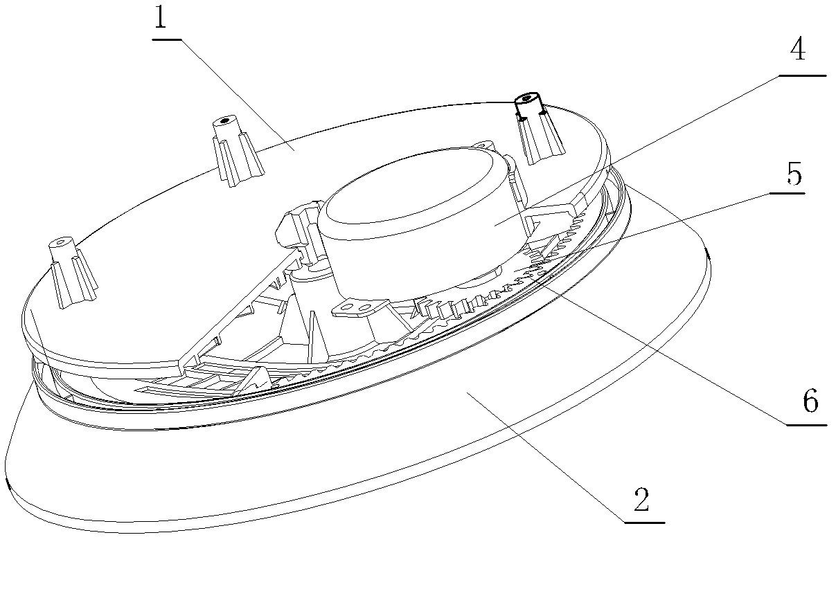 Base component of bladeless fan