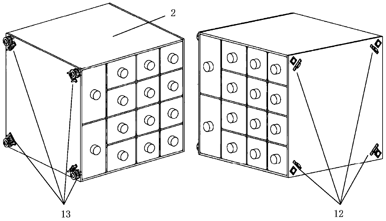 Stationary orbit ultra-large type assembling satellite platform configuration and assembling method