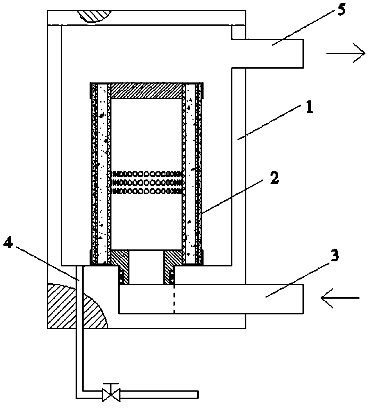 Coalescence filter core structure and filtering device