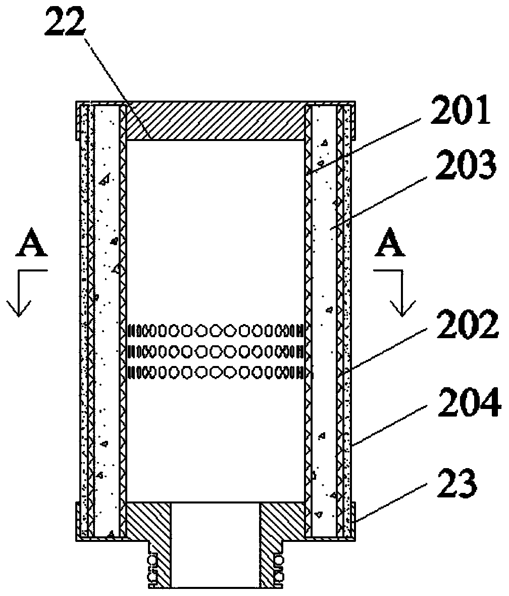 Coalescence filter core structure and filtering device