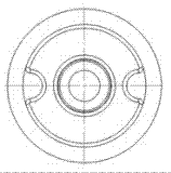 Preforming forging die of sector-shaped forge piece