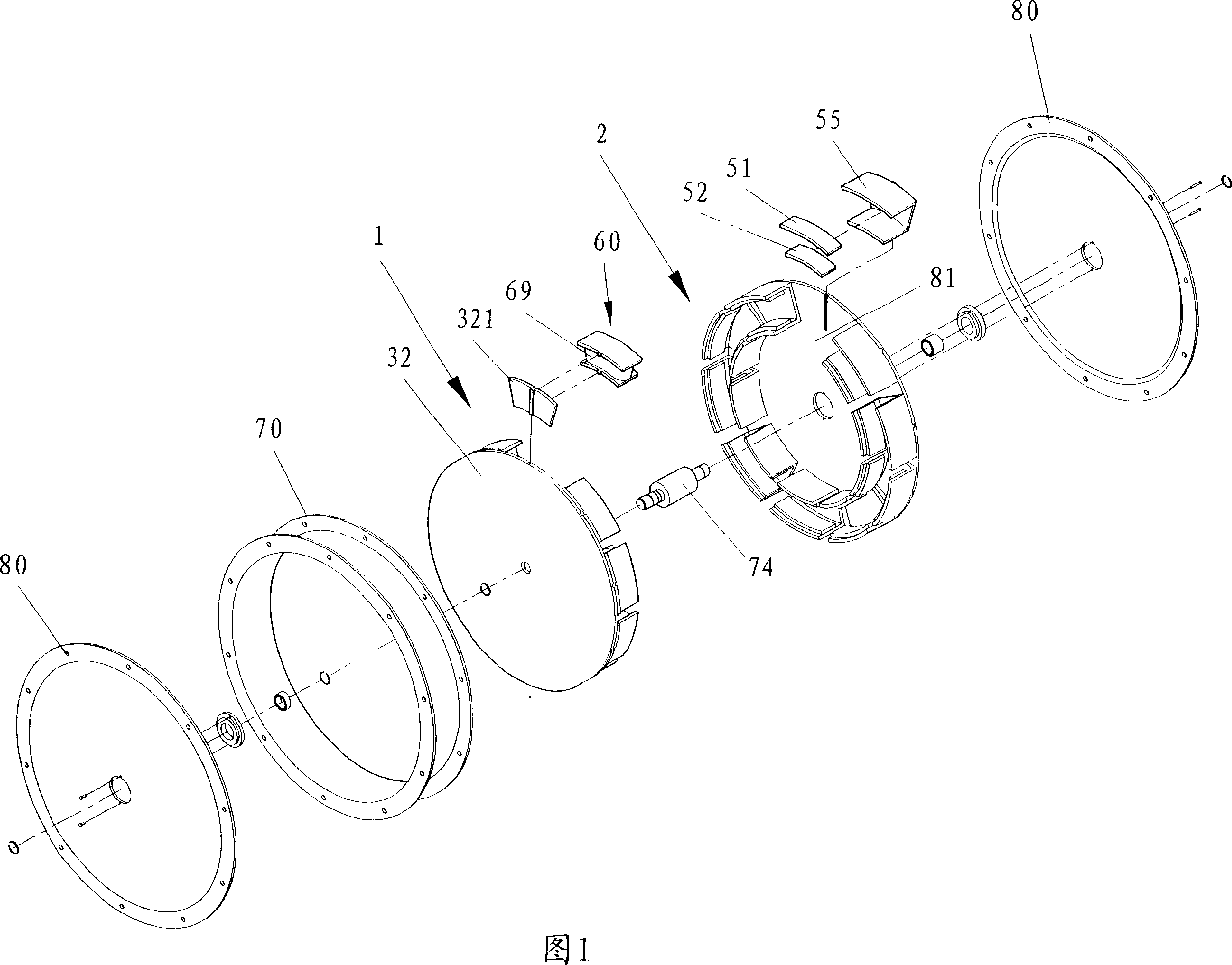 Radial series rotary electric machine