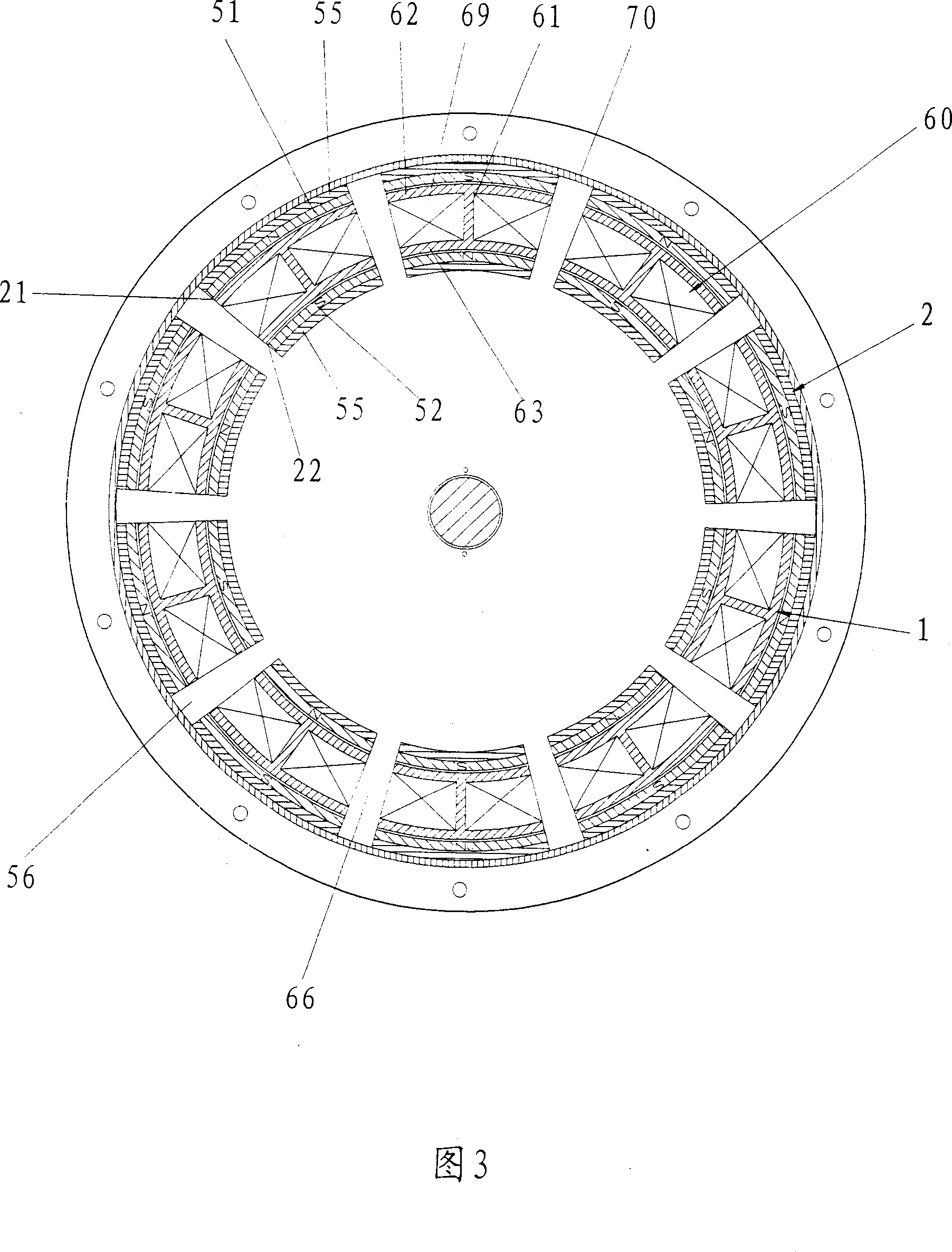 Radial series rotary electric machine