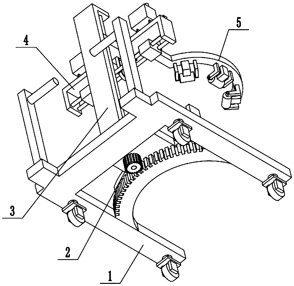 Automatic brushing device for tree heat-retention coating