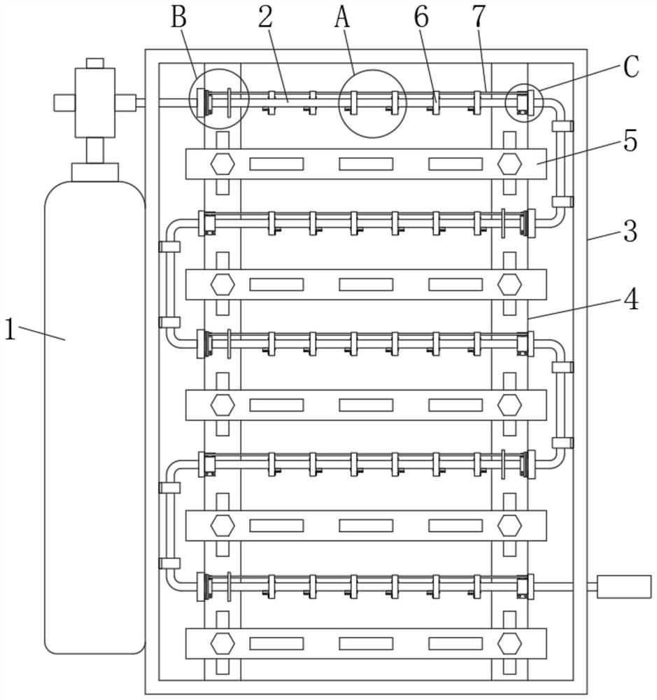 A fire detection tube assembly used in a power distribution cabinet