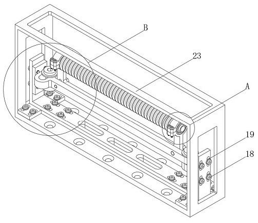 A device for moving and loading trays of an automatic chip inserter