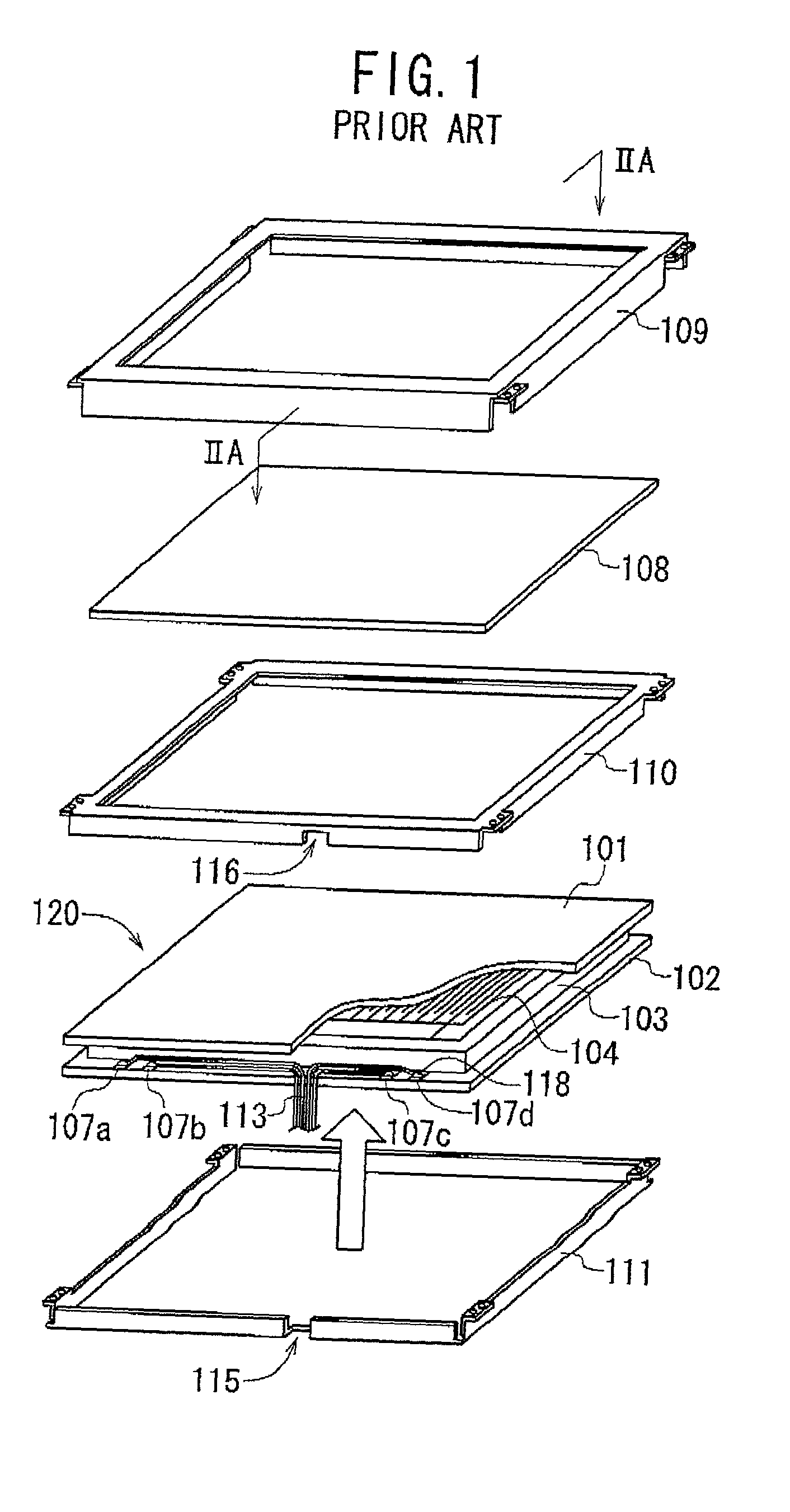 Flat-type fluorescent lamp for illumination unit and liquid crystal device