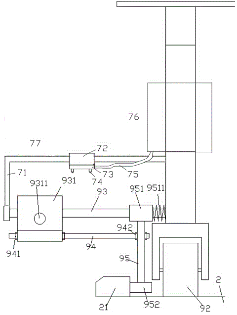 Trimming device for curbstone on garden road and capable of reducing dust and using method of trimming device