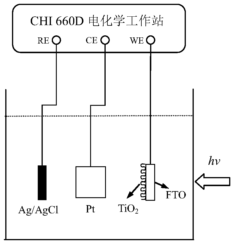 TiO2 photoelectric material having different nano morphologies and prepared by utilizing one-step hydrothermal method, and preparation method and application of TiO2 photoelectric material