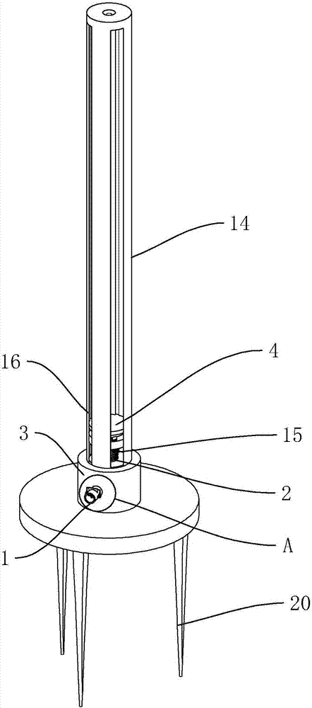 Garden water spraying device