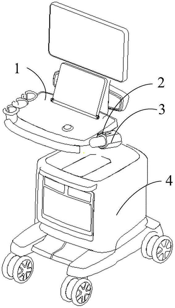 Angle adjustment mechanism, ultrasonic imaging system thereof and trolley