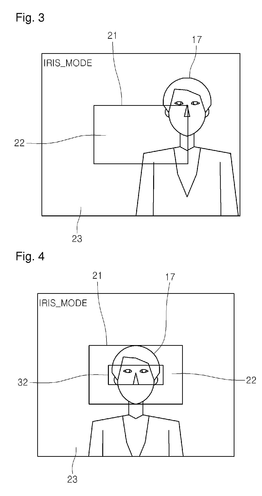 Iris scanning apparatus employing wide-angle camera, for identifying subject, and method thereof