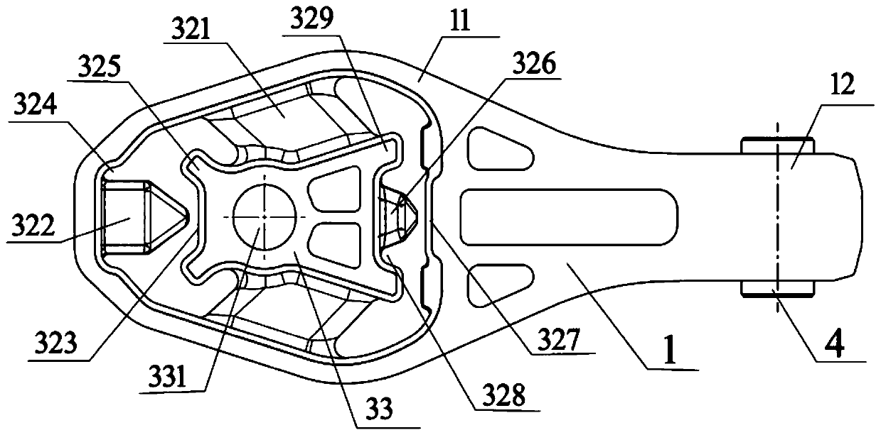 Powertrain anti-torsion tie rod structure