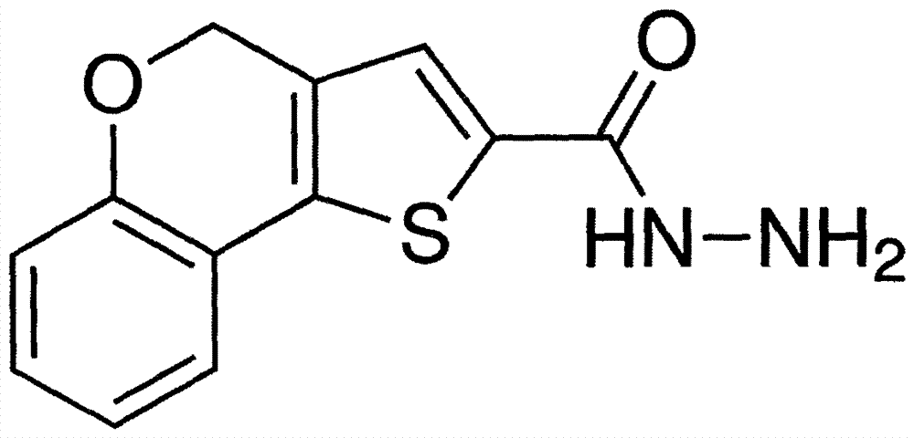 Application of 4h-[1]-benzopyran[4,3-b]thiophene-2-carboxylic acid hydrazide and its derivatives in specific fluorescence detection of glycoproteins