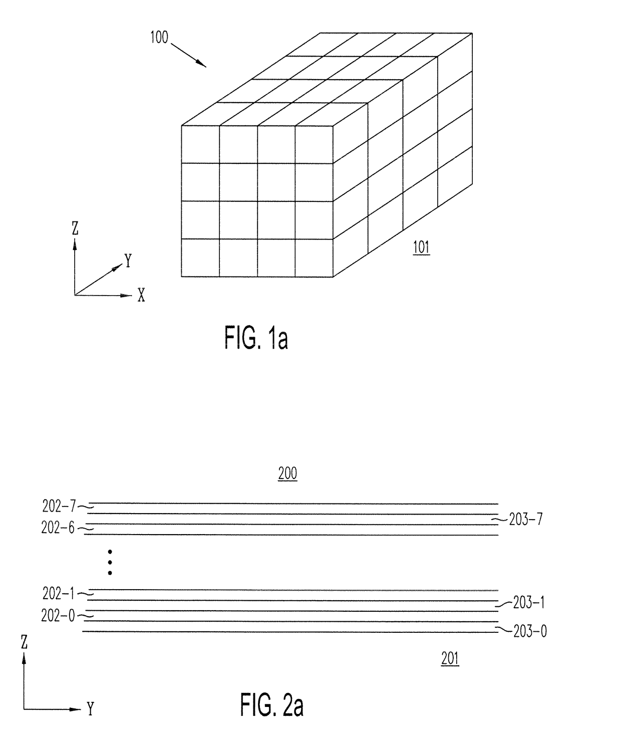 Multi-gate nor flash thin-film transistor strings arranged in stacked horizontal active strips with vertical control gates