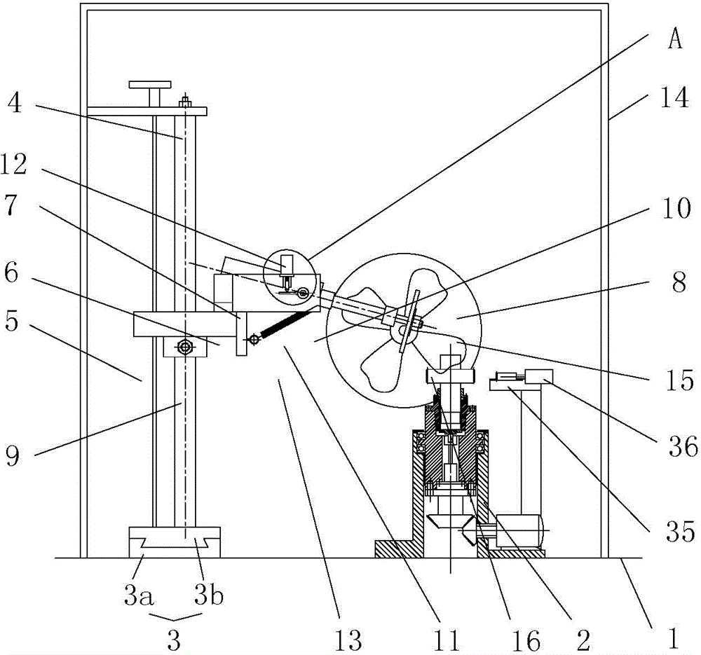 Rotary location type gear shaft gear tooth end chamfering grinding processing device